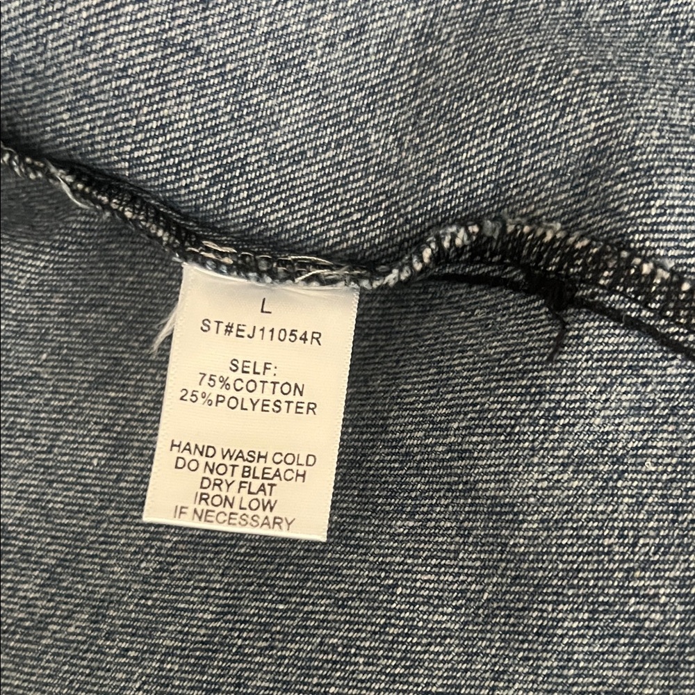 PEACH Women's Denim JACKET Blazer - Blue Jean never worn size L - Picture 9 of 17